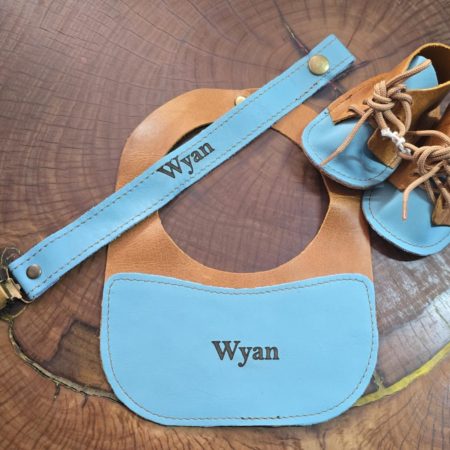Leather Baby Gift Set